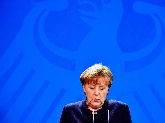 Bundeskanzlerin Angela Merkel am Dienstag in Berlin.  | Foto: AFP