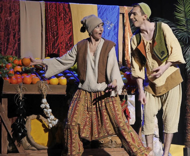 Szene aus dem Kindermusical Aladdin im Gloria-Theater  | Foto: Marion Rank