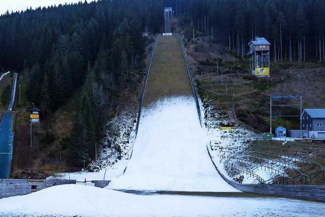 Im Hochschwarzwald ist nur wenig Schnee fr Wintersport