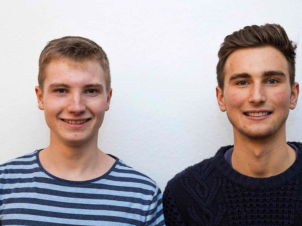 Der 18-jhrige Friesenheimer Josua Janus (links) hat gemeinsam mit seinem Schulkamerad Max Frankenhauser (17) mit einem selbstkonstruierten Kamerastabilisierungssystem beim Landes- und beim Bundeswettbewerb von Jugend forscht abgerumt.