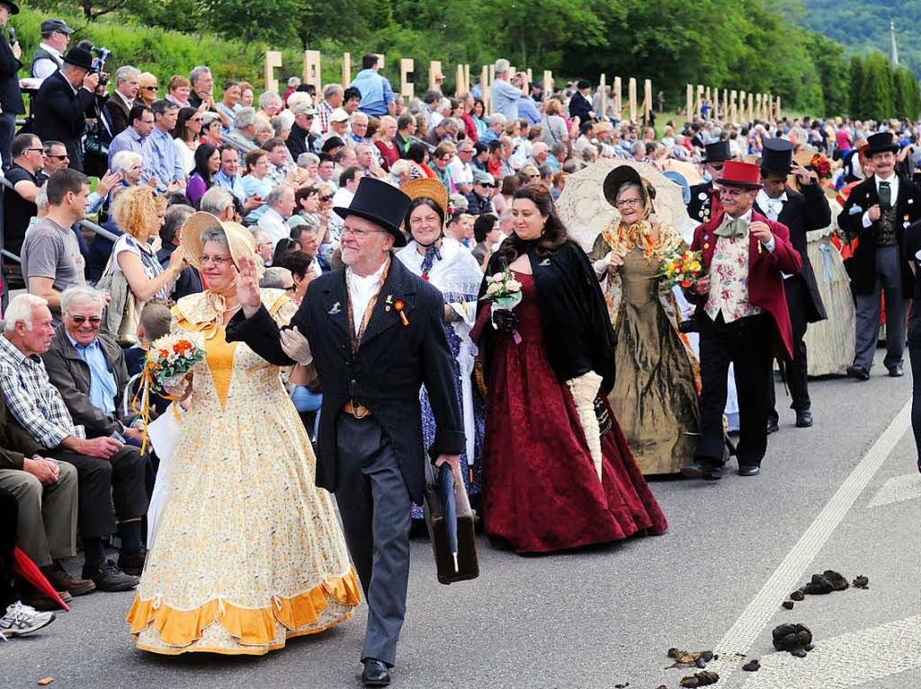 Der Jubilumsumzug war der Hhepunkt des Festwochenendes der 1000-Jahr-Feier von Friesenheim und Heiligenzell.
