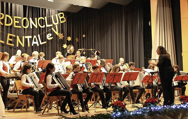 Das Orchester des Akkordeonclubs Hllental unter Leitung von Katharina Steiert.   | Foto: Privat