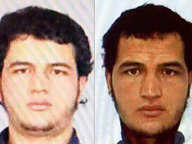 Mit diesen Bildern wird nach Anis Amri gesucht.  | Foto: AFP