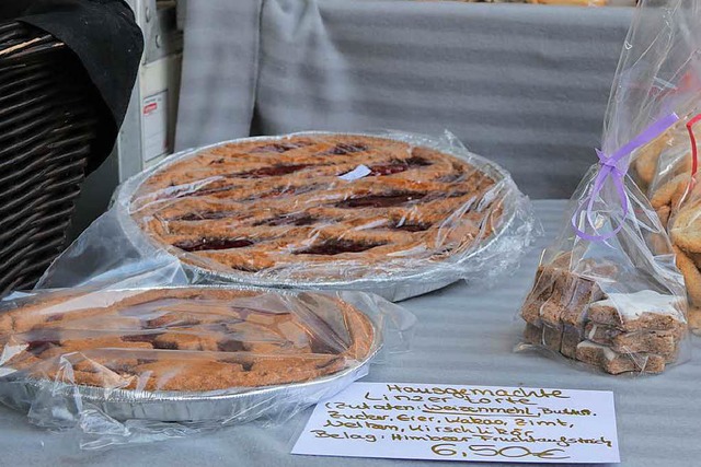 Die Linzertorte vom Sonnenhof-Stand auf dem Mnstermarkt.  | Foto: Marie Schchtele