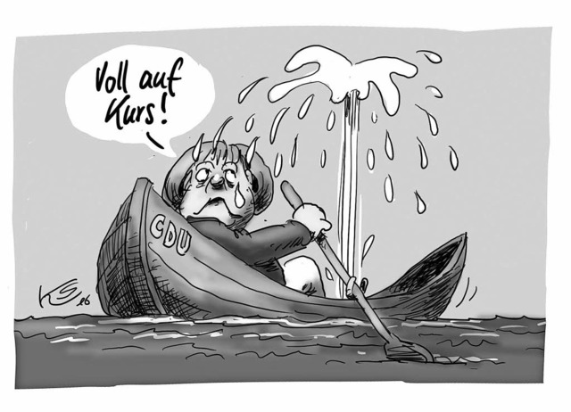 Merkel zum zweiten: Klaus Stuttmanns Karikatur vom 4. September  | Foto: Stuttmann