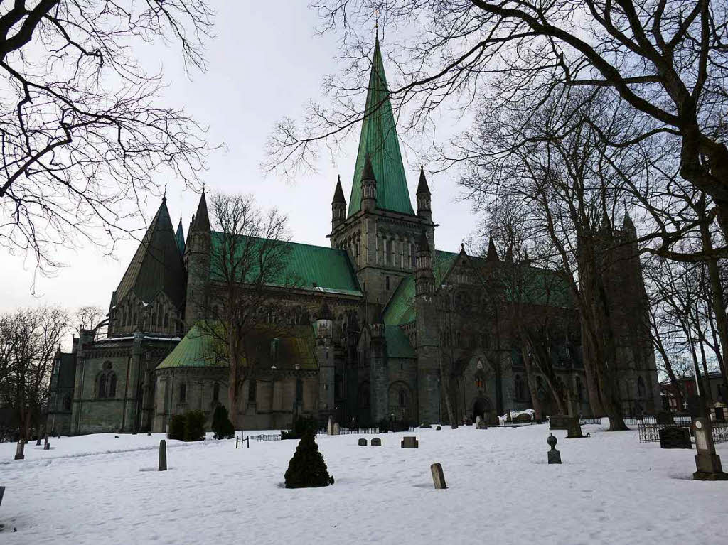 Weltweit nrdlichste gotische Kathedrale: der Nidarosdom in Trondheim 