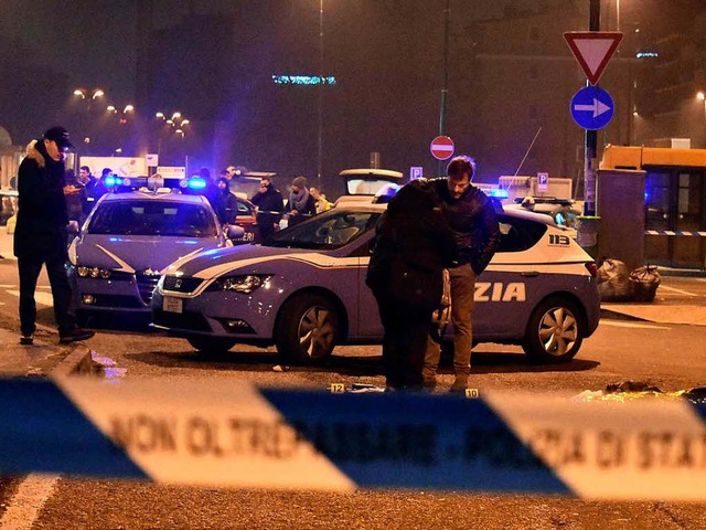 Anis Amri starb in den Morgenstunden d...sswechsel mit Polizisten nahe Mailand.  | Foto: dpa