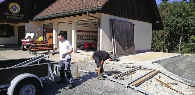 Die Umbauarbeiten an der Bergrettungsw... der Ortsgruppe Todtnau aufgebraucht.   | Foto: Privat