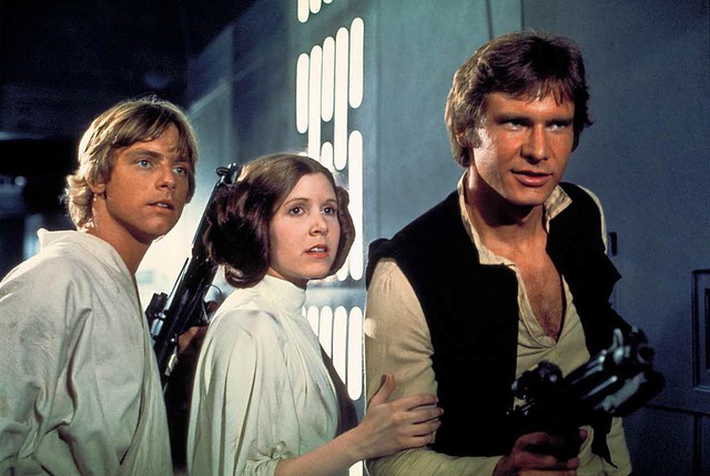 In ihrer grten Rolle: Carrie Fisher ... Luke Skywalker (l.) und Han Solo (r.)  | Foto: ZVG