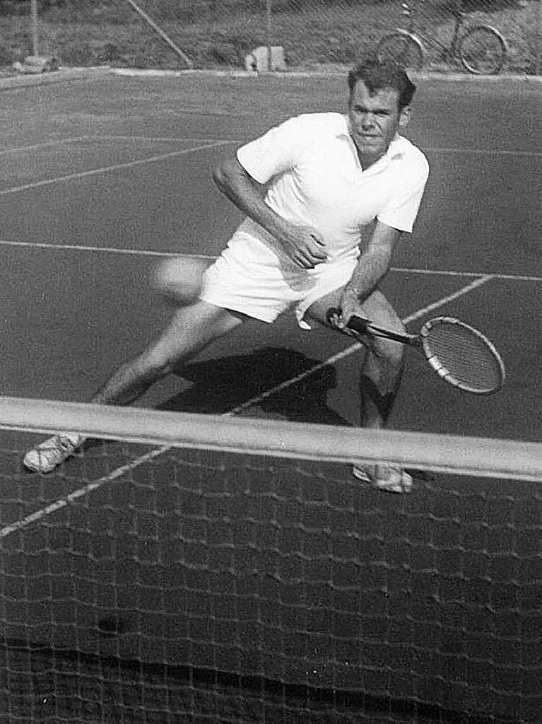 Helmut Mense ist ein Mann der ersten Stunde: Vor 60 Jahren wurde der Tennisclub Denzlingen gegrndet, Mense war von Anfang an dabei.