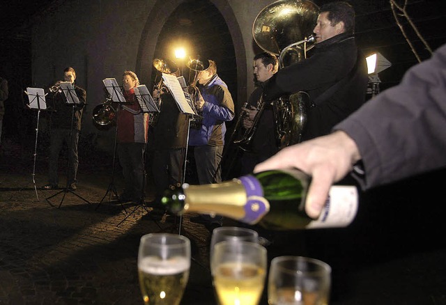 In Egringen geht es wieder zur Musik der Turmblser ins neue Jahr.    | Foto: Archivbild: Senf