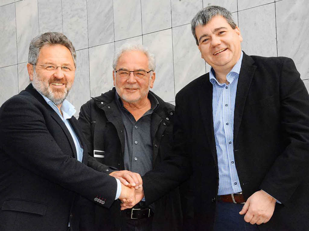 Die Freien Whler aus Haltingen und Weil am Rhein fusionieren ihre Ortsvereine. Eugen Katzenstein, Dieter Mller und Sven Wei (von links) haben den Zusammenschluss vorbereitet.
