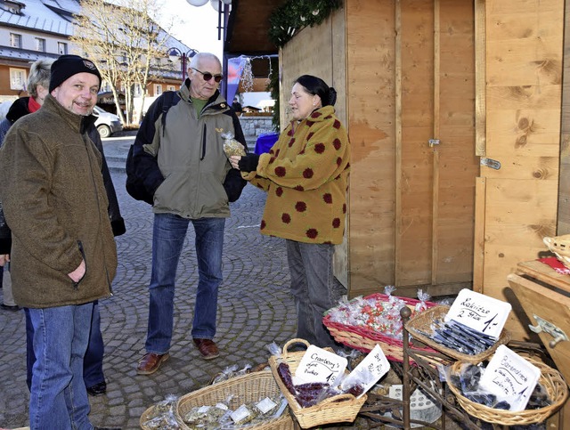 Gesundes auf dem Wintermarkt: Margot K...tional und anspruchsvoll, erklrt sie.  | Foto: Evamarie Kurfess