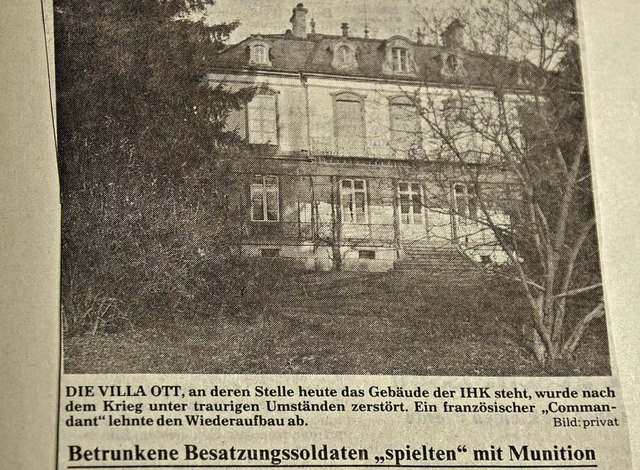 Aus dem BZ-Archiv: So hat die Villa Ott einst ausgesehen.   | Foto: Privat