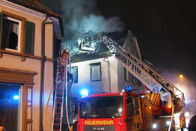 Ober- und Dachgeschoss in Wohnhaus in Kenzingen komplett ausgebrannt