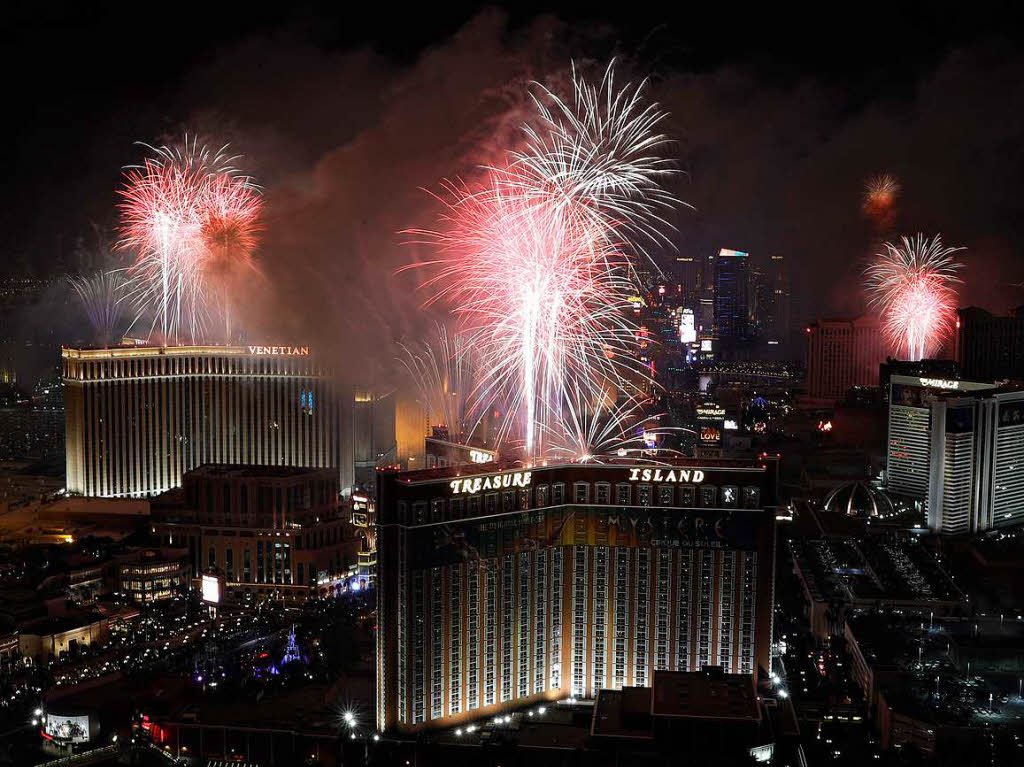 Silvesterfeuerwerk in Las Vegas