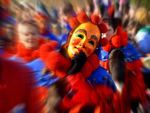 Hstrger beim Buchenbacher Fasnachtsumzug, der im Februar stattfindet.  | Foto: Markus Donner