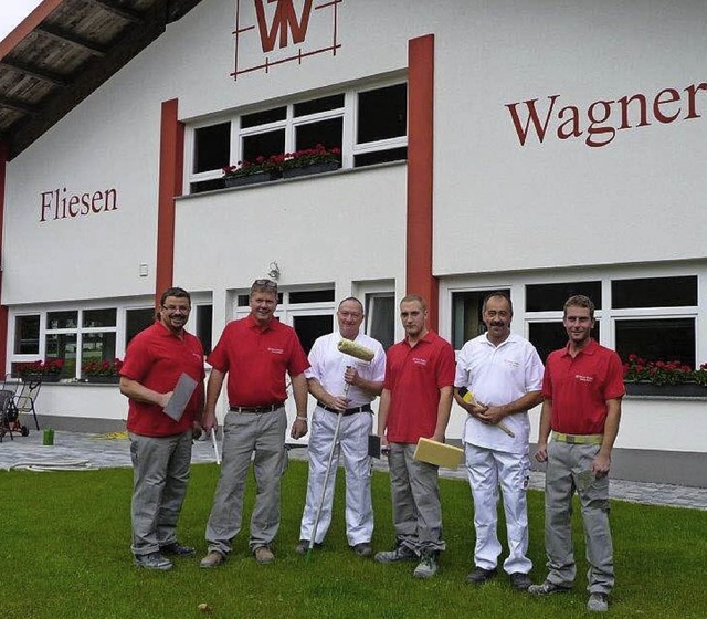Thomas Wagner (Zweiter  von links) und Mitarbeiter  | Foto: Wagner
