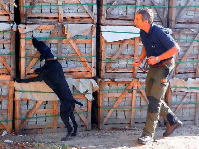 Sprhndin Rika von der Teufelskanzel und ihr Fhrer Herman Meier  | Foto: dpa