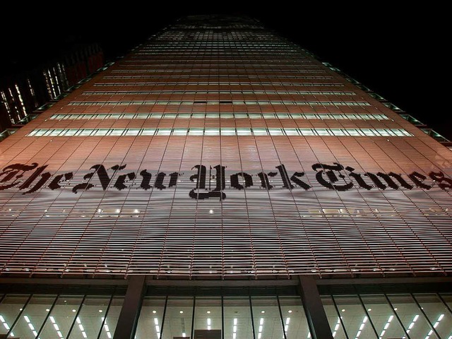 Das Gebude der US-Zeitung New York Times in New York City.  | Foto: AFP