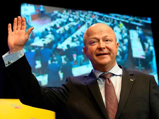 Michael Theurer, Vorsitzender der FDP ...rttemberg, bei Partteitag in Fellbach  | Foto: dpa