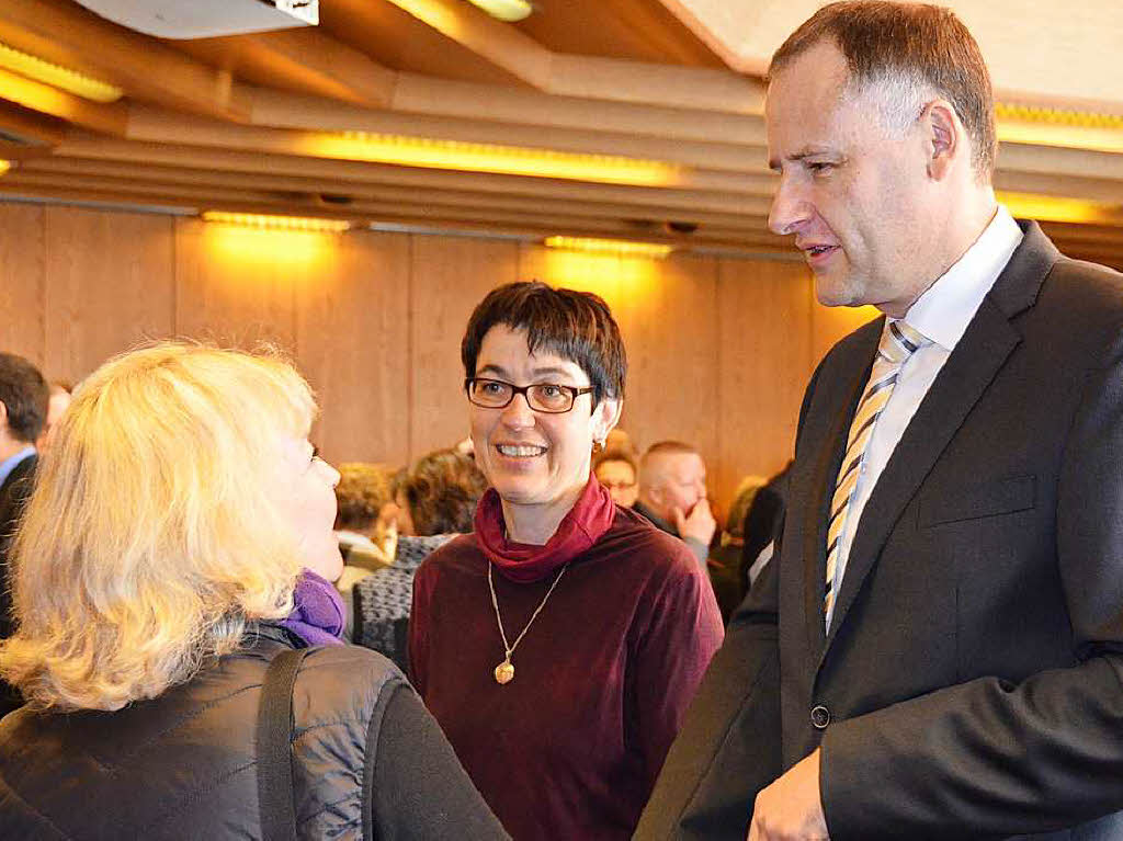 Bürgermeister Thomas Breig und Gattin begrüßen die Gäste Bürgermeister Thomas Breig und Gattin begrüßen die Gäste