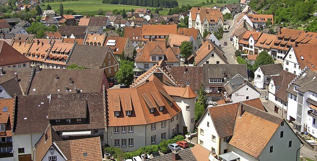 Die Lffinger Dachlandschaft mit ihren...ftigte vor 20 Jahren den Gemeinderat.  | Foto: Christa Maier