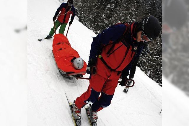 Bergwacht muss zu fünf Skiunfällen ausrücken