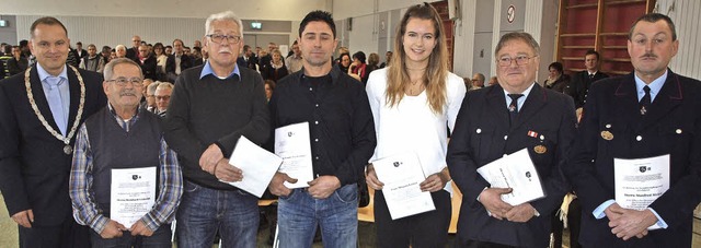 Ehrungen beim Neujahrsempfang in Sasba...aiser, Werner Ehret und Manfred Meier   | Foto: Michael Haberer