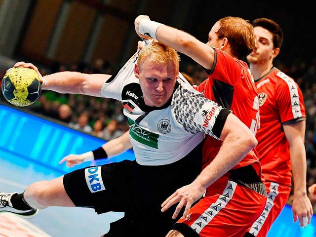 Abwehr-Ass der deutschen Handball-Nati... Bulle:  Patrick Wiencek vom THW Kiel   | Foto: dpa