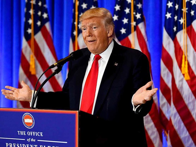 Donald Trump bei der Pressekonferenz in New York  | Foto: AFP
