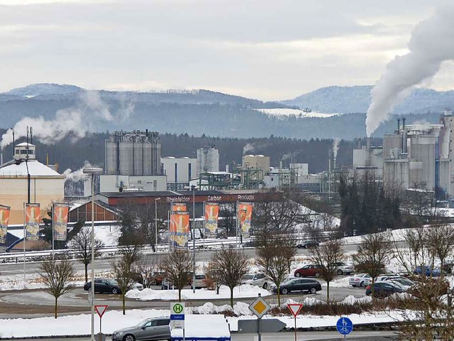 Blick auf einen Teil der Rheinfelder Industrie  | Foto: Horatio Gollin