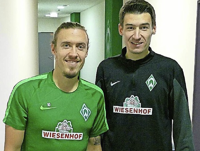 Max Kruse mit Praktikant Christian Ewald   | Foto: Privat