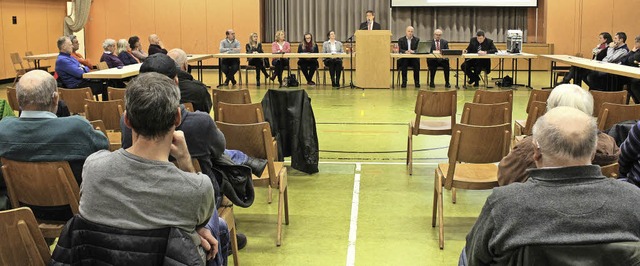 Die Einwohnerversammlung in Buchenbach...ls 50 Brgerinnen und Brgern besucht.  | Foto: Erich Krieger