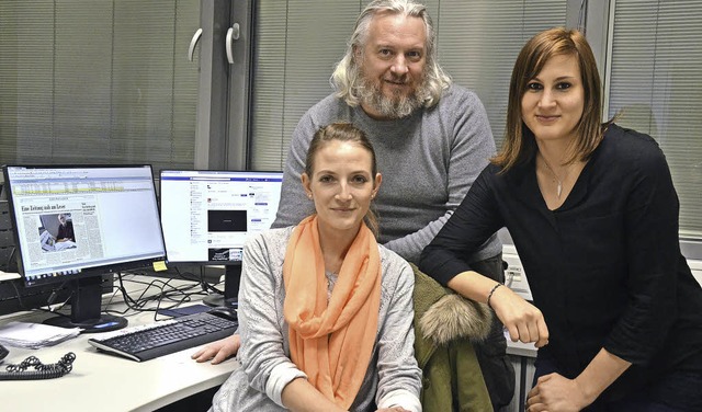 Das Redaktionsteam (von links): Verena..., Ralf H. Dorweiler und Elena Bischoff  | Foto: Ingrid Bhm-Jacob 