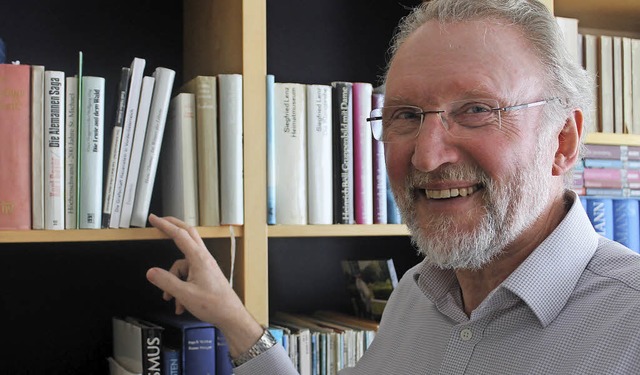 Einungsmeister Werner Rautenberg vor e... in seinem Wohnhaus in Oberweschnegg.   | Foto: Cornelia Liebwein