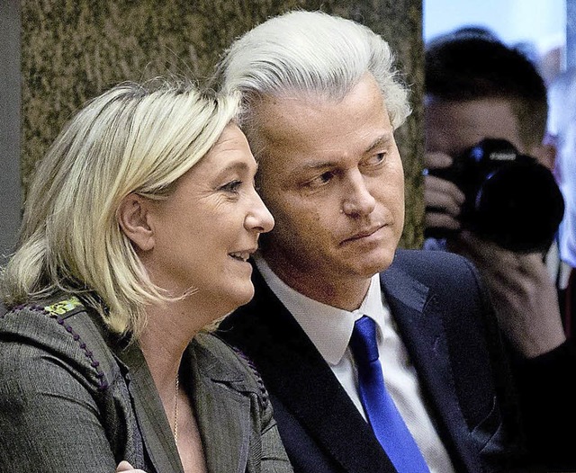 Kommen nchste Woche in Koblenz zusamm...ert Wilders und Frauke Petry (rechts)   | Foto: AFP