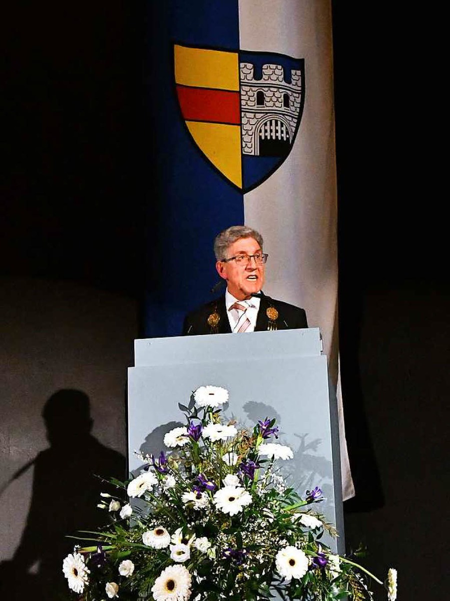 Oberbrgermeister Wolfgang G. Mller bei seiner Ansprache