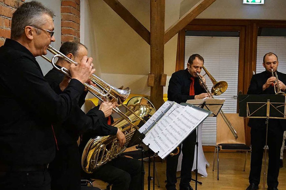 Musikalische Umrahmung mit dem Bläserquintett des MV Umkirch (Foto: Julius Wilhelm Steckmeister) Musikalische Umrahmung mit dem Bläserquintett des MV Umkirch (Foto: Julius Wilhelm Steckmeister)
