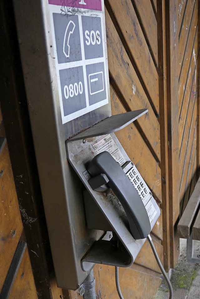 Dieses Telefon wird im Frhjahr abgebaut.   | Foto: Ulrike Derndinger