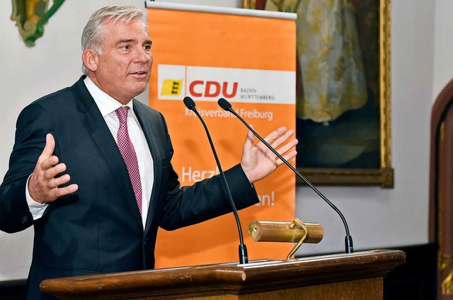 Innenminister Thomas Strobl beim Neujahrsempfang der CDU in Freiburg  | Foto: Thomas Kunz