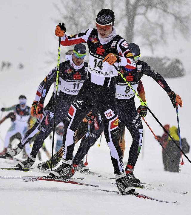 Der letzte Anstieg vor der Zielgeraden...n beim Alpencup in Schonach alles ab.   | Foto: scheu