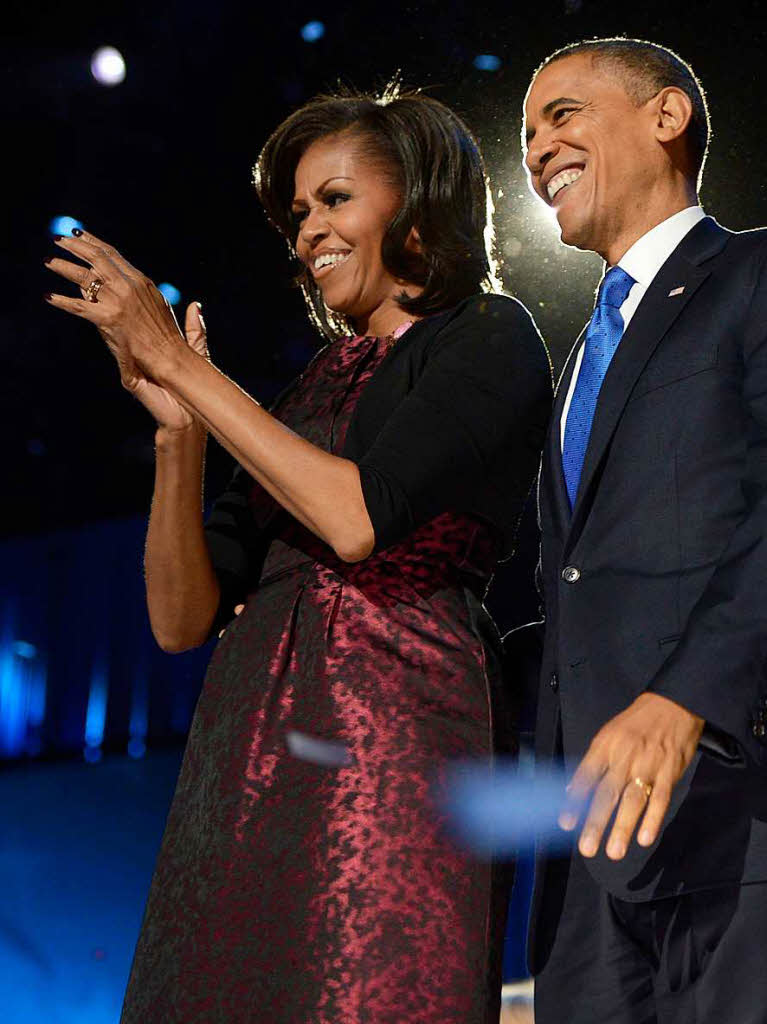 Michelle und Barack Obama (3. November 2012)