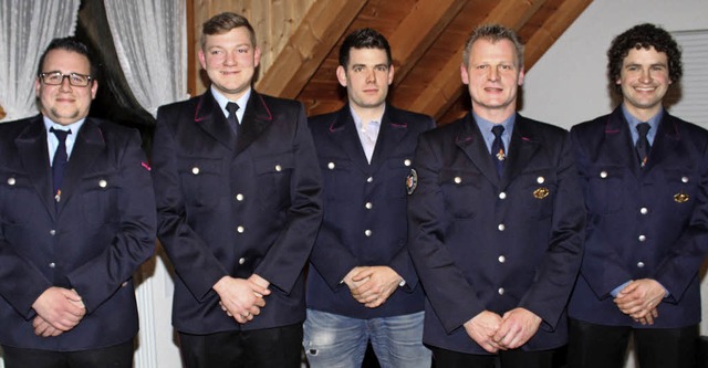 Die Fhrung der Schallbacher Wehr mit ...nk Vetterlin und Phillip Steinebrunner  | Foto: Reinhard Cremer