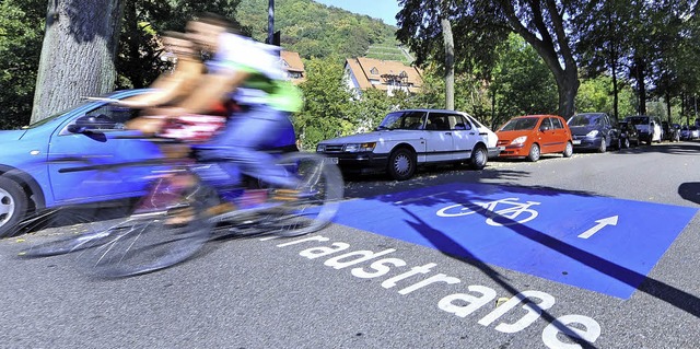 Eine Fahrradstrae wrde die Sicherhei...gibt es recht gute Erfahrungen damit.   | Foto: Bamberger