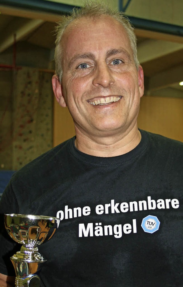 Jens Kraus siegte bei den Tischtennis-...rschaften des TTC Schopfheim- Fahrnau.  | Foto: Lacher