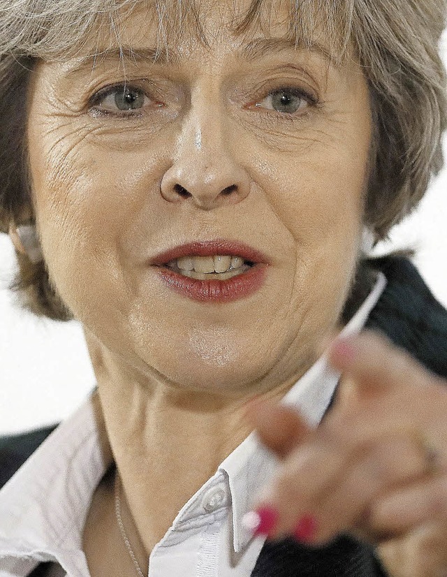 Theresa May fhrt das Vereinigte Knigreich aus der EU.   | Foto: AFP