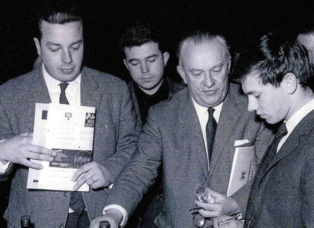 Historische Aufnahme von Franz Burda j... Hubert Burda (von links nach rechts)   | Foto: Burda