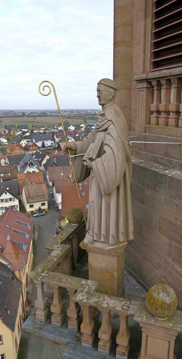 Wie in Schuttern, so lebten auch in an...heiligen Benedikts von Nursia (Bild).   | Foto: Christoph Breithaupt