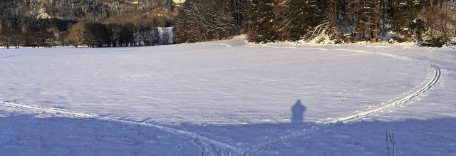 Langlaufspa fr jeden: Ein Rentnerehe... &#8222;Moosmatt-Loipe&#8220; gespurt.  | Foto: Max Schwrer